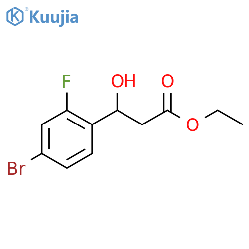 Ethyl 3-(4-bromo-2-fluorophenyl)-3-hydroxypropanoate structure