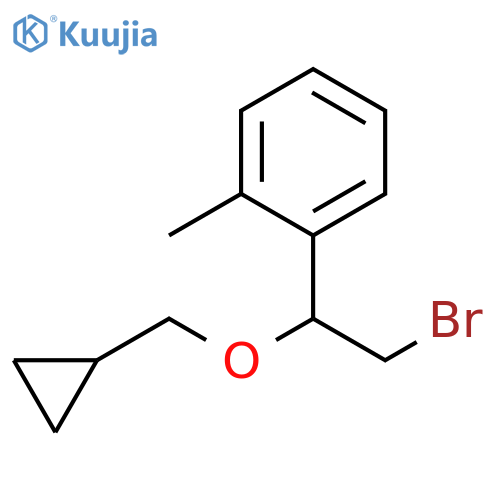 1-2-bromo-1-(cyclopropylmethoxy)ethyl-2-methylbenzene structure