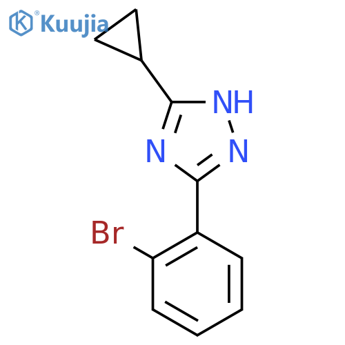 3-(2-bromophenyl)-5-cyclopropyl-1H-1,2,4-triazole structure