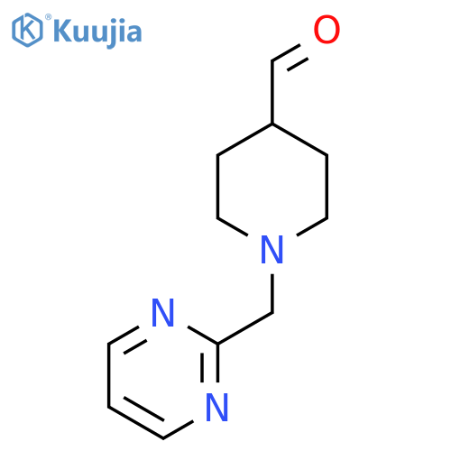 1-(2-Pyrimidinylmethyl)-4-piperidinecarboxaldehyde structure