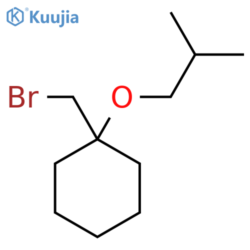 1-(bromomethyl)-1-(2-methylpropoxy)cyclohexane structure