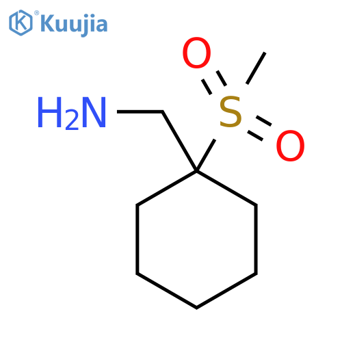 (1-methanesulfonylcyclohexyl)methanamine structure