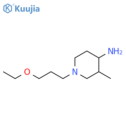 1-(3-ethoxypropyl)-3-methylpiperidin-4-amine structure