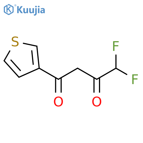 4,4-difluoro-1-(thiophen-3-yl)butane-1,3-dione structure