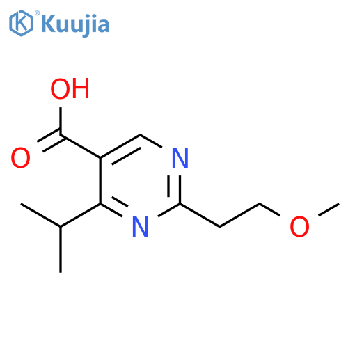 5-Pyrimidinecarboxylic acid, 2-(2-methoxyethyl)-4-(1-methylethyl)- structure