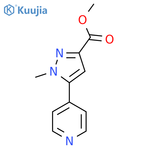 methyl 1-methyl-5-(pyridin-4-yl)-1H-pyrazole-3-carboxylate structure