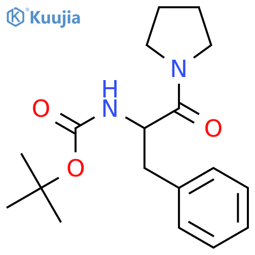tert-butyl [(1S)-1-benzyl-2-oxo-2-pyrrolidin-1-ylethyl]carbamate structure