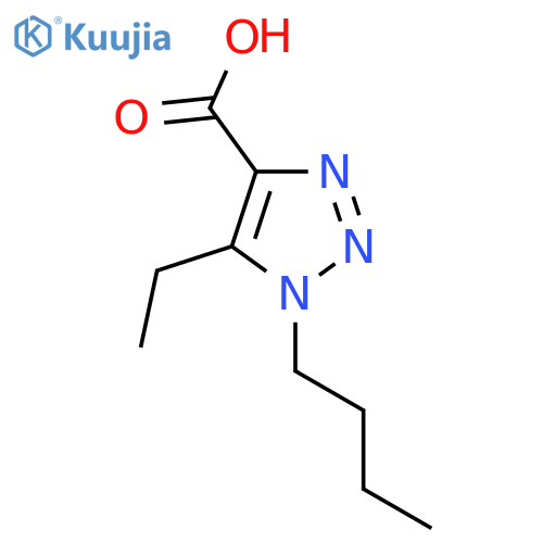 1-butyl-5-ethyl-1H-1,2,3-triazole-4-carboxylic acid structure