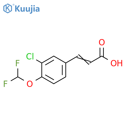 3-3-chloro-4-(difluoromethoxy)phenylprop-2-enoic acid structure
