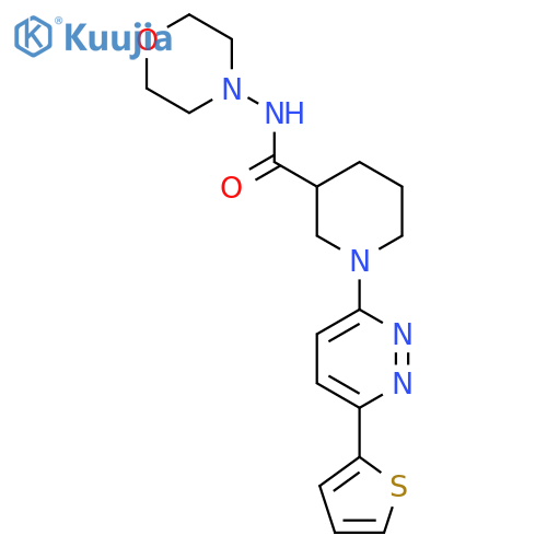 N-(morpholin-4-yl)-1-6-(thiophen-2-yl)pyridazin-3-ylpiperidine-3-carboxamide structure