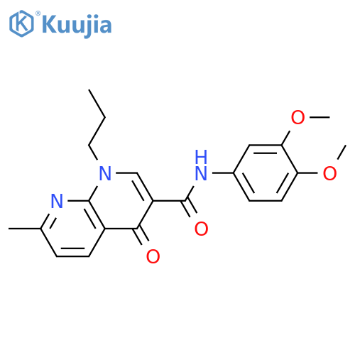 N-(3,4-dimethoxyphenyl)-7-methyl-4-oxo-1-propyl-1,4-dihydro-1,8-naphthyridine-3-carboxamide structure