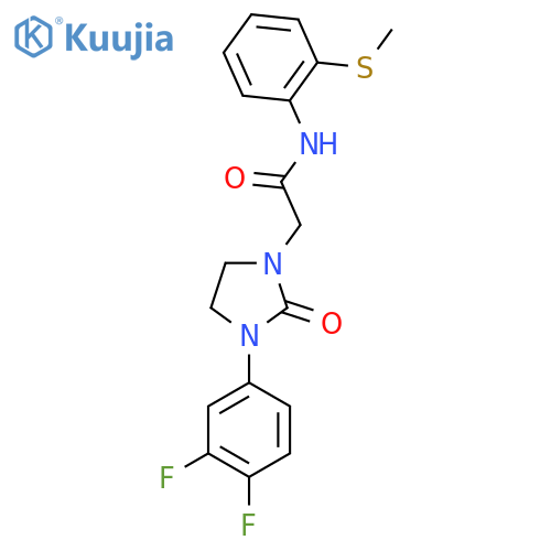2-3-(3,4-difluorophenyl)-2-oxoimidazolidin-1-yl-N-2-(methylsulfanyl)phenylacetamide structure
