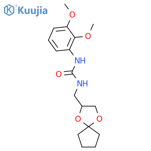 1-(2,3-dimethoxyphenyl)-3-({1,4-dioxaspiro4.4nonan-2-yl}methyl)urea structure