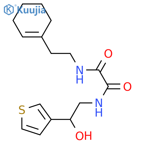 N'-[2-(cyclohex-1-en-1-yl)ethyl]-N-[2-hydroxy-2-(thiophen-3-yl)ethyl]ethanediamide structure