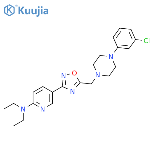 5-(5-{4-(3-chlorophenyl)piperazin-1-ylmethyl}-1,2,4-oxadiazol-3-yl)-N,N-diethylpyridin-2-amine structure