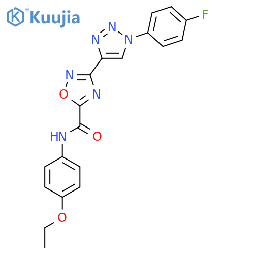 N-(4-ethoxyphenyl)-3-1-(4-fluorophenyl)-1H-1,2,3-triazol-4-yl-1,2,4-oxadiazole-5-carboxamide structure