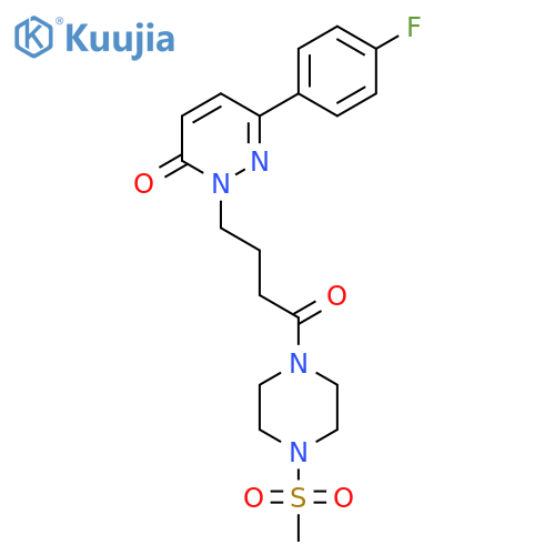 6-(4-fluorophenyl)-2-4-(4-methanesulfonylpiperazin-1-yl)-4-oxobutyl-2,3-dihydropyridazin-3-one structure