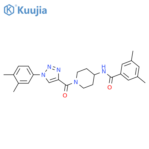 N-{1-[1-(3,4-dimethylphenyl)-1H-1,2,3-triazole-4-carbonyl]piperidin-4-yl}-3,5-dimethylbenzamide structure