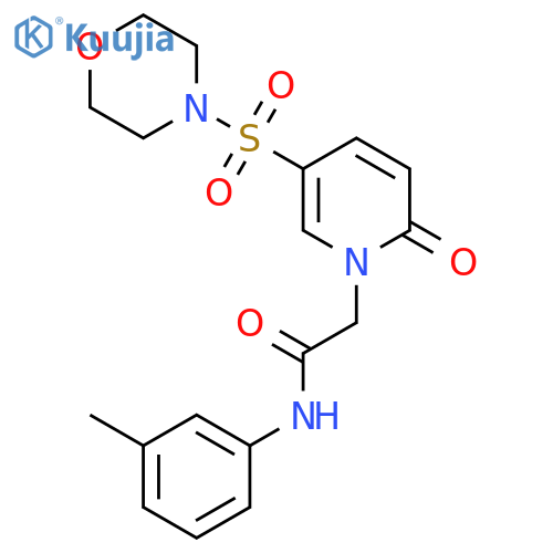N-(3-methylphenyl)-2-[5-(morpholine-4-sulfonyl)-2-oxo-1,2-dihydropyridin-1-yl]acetamide structure