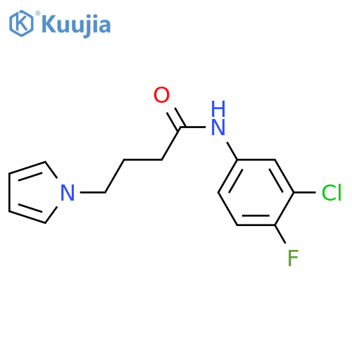 N-(3-chloro-4-fluorophenyl)-4-(1H-pyrrol-1-yl)butanamide structure