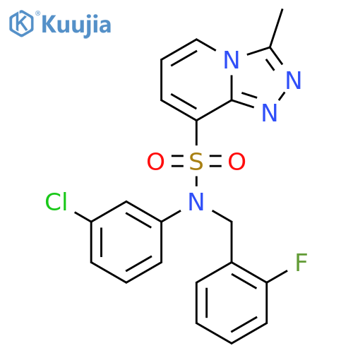N-(3-chlorophenyl)-N-(2-fluorobenzyl)-3-methyl-[1,2,4]triazolo[4,3-a]pyridine-8-sulfonamide structure