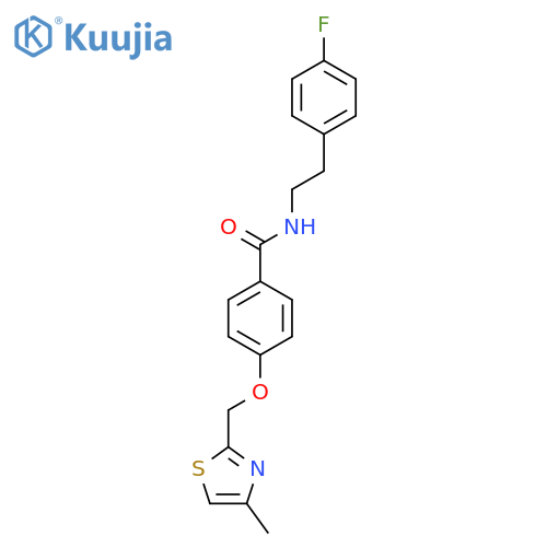 N-2-(4-fluorophenyl)ethyl-4-(4-methyl-1,3-thiazol-2-yl)methoxybenzamide structure