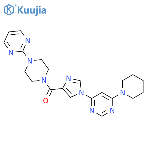 4-(piperidin-1-yl)-6-{4-4-(pyrimidin-2-yl)piperazine-1-carbonyl-1H-imidazol-1-yl}pyrimidine structure