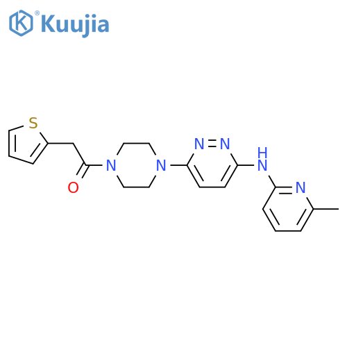 1-(4-{6-(6-methylpyridin-2-yl)aminopyridazin-3-yl}piperazin-1-yl)-2-(thiophen-2-yl)ethan-1-one structure