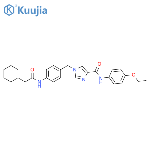 1-{[4-(2-cyclohexylacetamido)phenyl]methyl}-N-(4-ethoxyphenyl)-1H-imidazole-4-carboxamide structure