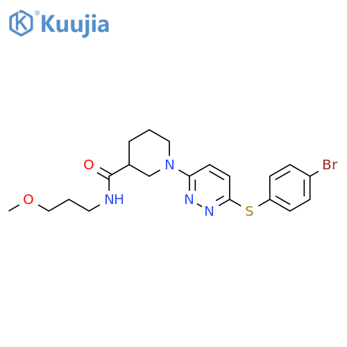 1-{6-[(4-bromophenyl)sulfanyl]pyridazin-3-yl}-N-(3-methoxypropyl)piperidine-3-carboxamide structure