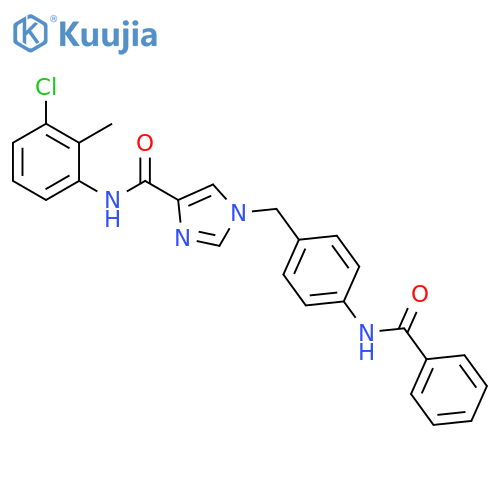 1-[(4-benzamidophenyl)methyl]-N-(3-chloro-2-methylphenyl)-1H-imidazole-4-carboxamide structure