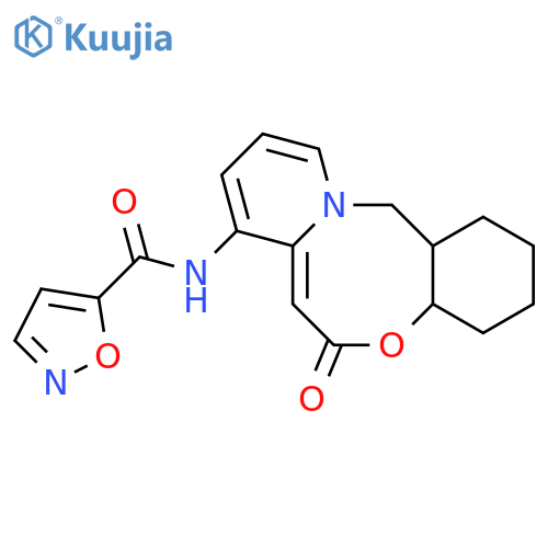 N-{2-oxo-9-oxa-1-azatricyclo10.4.0.0^{3,8}hexadeca-3,5,7-trien-5-yl}-1,2-oxazole-5-carboxamide structure