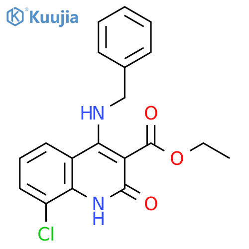 ethyl 4-(benzylamino)-8-chloro-2-oxo-1,2-dihydroquinoline-3-carboxylate structure