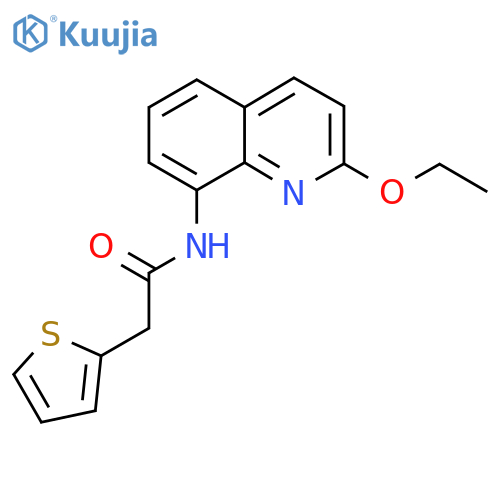N-(2-ethoxyquinolin-8-yl)-2-(thiophen-2-yl)acetamide structure
