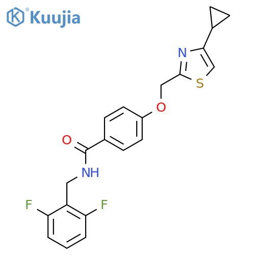 4-(4-cyclopropyl-1,3-thiazol-2-yl)methoxy-N-(2,6-difluorophenyl)methylbenzamide structure
