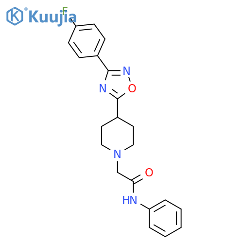 2-{4-3-(4-fluorophenyl)-1,2,4-oxadiazol-5-ylpiperidin-1-yl}-N-phenylacetamide structure