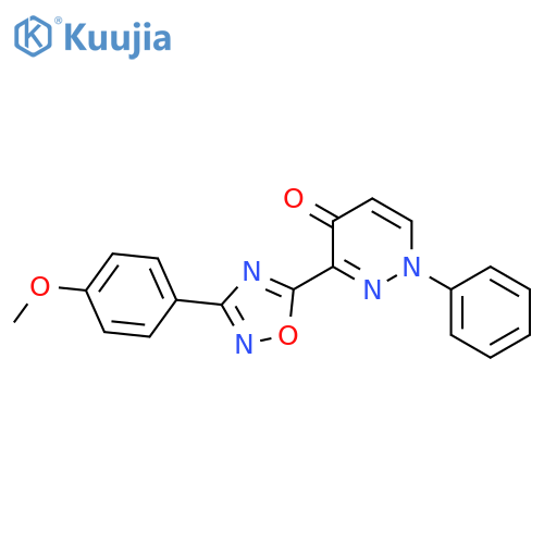3-[3-(4-methoxyphenyl)-1,2,4-oxadiazol-5-yl]-1-phenyl-1,4-dihydropyridazin-4-one structure