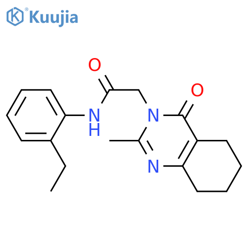 N-(2-ethylphenyl)-2-(2-methyl-4-oxo-3,4,5,6,7,8-hexahydroquinazolin-3-yl)acetamide structure