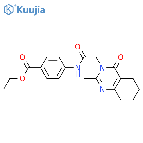 ethyl 4-[2-(2-methyl-4-oxo-3,4,5,6,7,8-hexahydroquinazolin-3-yl)acetamido]benzoate structure