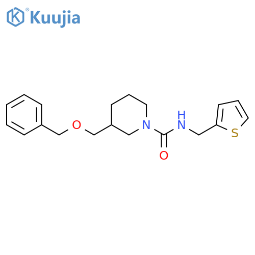 3-(benzyloxy)methyl-N-(thiophen-2-yl)methylpiperidine-1-carboxamide structure