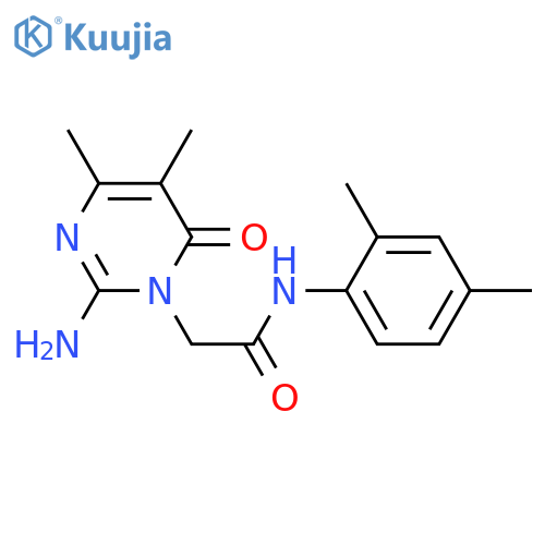 2-(2-amino-4,5-dimethyl-6-oxo-1,6-dihydropyrimidin-1-yl)-N-(2,4-dimethylphenyl)acetamide structure