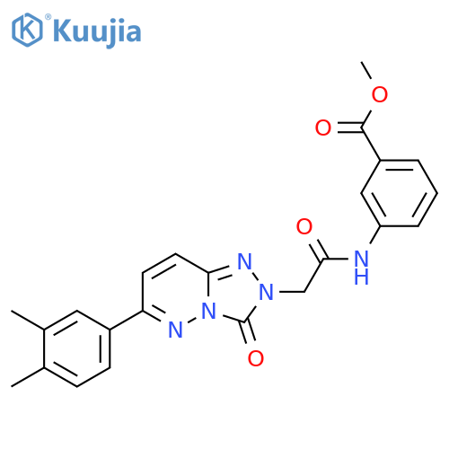 methyl 3-{2-6-(3,4-dimethylphenyl)-3-oxo-2H,3H-1,2,4triazolo4,3-bpyridazin-2-ylacetamido}benzoate structure