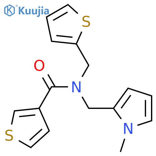 N-(1-methyl-1H-pyrrol-2-yl)methyl-N-(thiophen-2-yl)methylthiophene-3-carboxamide structure