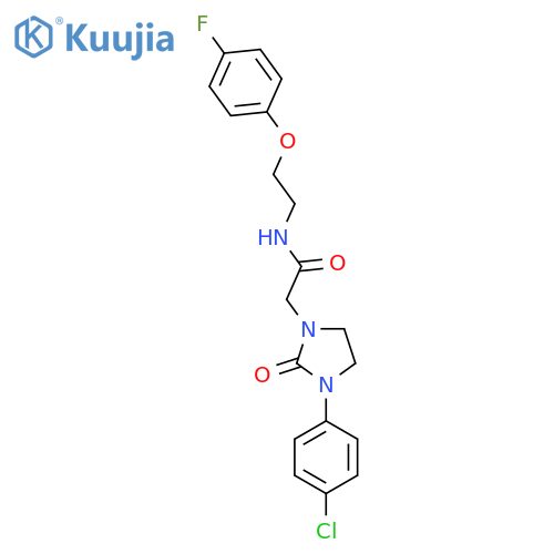2-3-(4-chlorophenyl)-2-oxoimidazolidin-1-yl-N-2-(4-fluorophenoxy)ethylacetamide structure