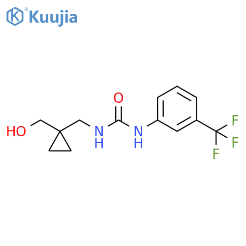3-{1-(hydroxymethyl)cyclopropylmethyl}-1-3-(trifluoromethyl)phenylurea structure