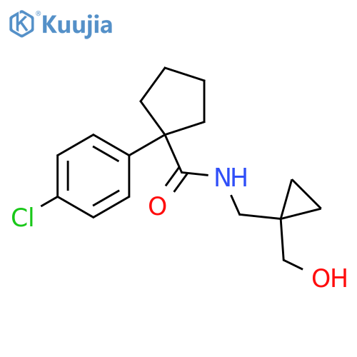 1-(4-chlorophenyl)-N-{1-(hydroxymethyl)cyclopropylmethyl}cyclopentane-1-carboxamide structure