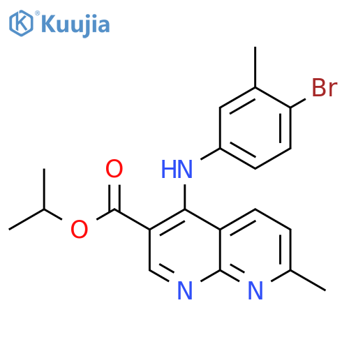 propan-2-yl 4-[(4-bromo-3-methylphenyl)amino]-7-methyl-1,8-naphthyridine-3-carboxylate structure