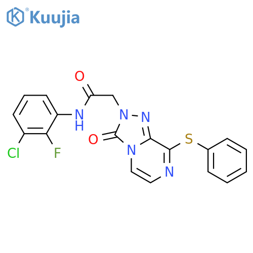 N-(3-chloro-2-fluorophenyl)-2-3-oxo-8-(phenylsulfanyl)-2H,3H-1,2,4triazolo4,3-apyrazin-2-ylacetamide structure