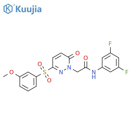 N-(3,5-difluorophenyl)-2-[3-(3-methoxybenzenesulfonyl)-6-oxo-1,6-dihydropyridazin-1-yl]acetamide structure