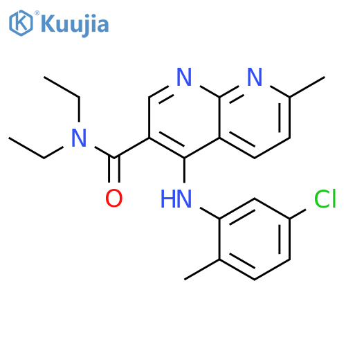 4-[(5-Chloro-2-methylphenyl)amino]-N,N-diethyl-7-methyl-1,8-naphthyridine-3-carboxamide structure
